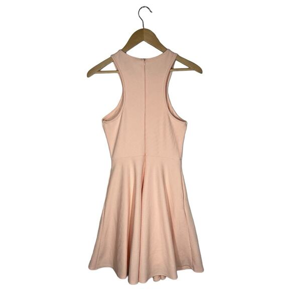 Lulus Dress Womens S Fit Flare Skater Sleeveless Textured Round Neck Lined Pink - Picture 2 of 13